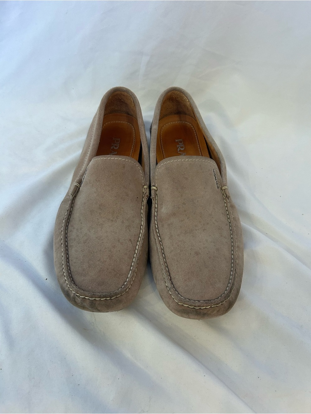 Prada Men’s Suede Leather‎ Slip On Loafers 9.5 Brown